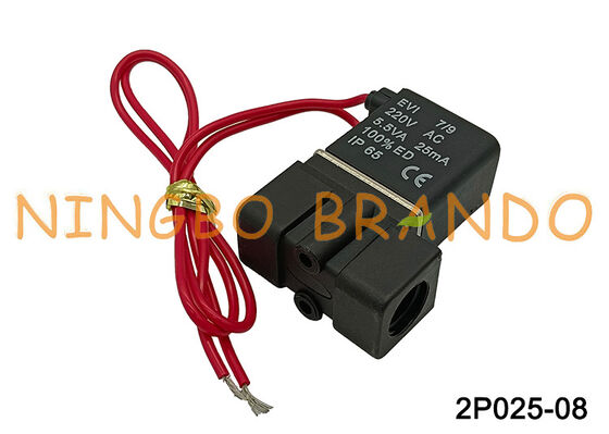 2p025-08 Plastik Airtac Solenoid Valve Kontrol Cairan AC220V AC110V DC24V DC12V