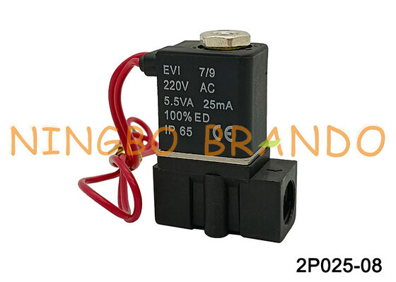 2p025-08 Plastik Airtac Solenoid Valve Kontrol Cairan AC220V AC110V DC24V DC12V