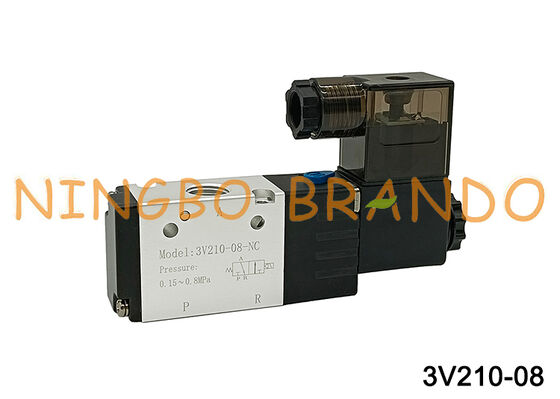 Airtac Tipe 3V210-08-NC 3V210-08-NO Katup solenoid 3/2 arah Seri 3V200