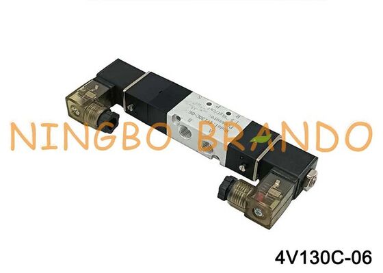 Airtac Tipe 4V130C-06 Katup Udara Solenoid 3 Posisi 5 Port 1/8 ''Katup Kontrol Pneumatik