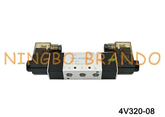 Katup Solenoid Tipe AIRTAC Katup Udara 4V320-08 AC220V 110V DC12V 24V