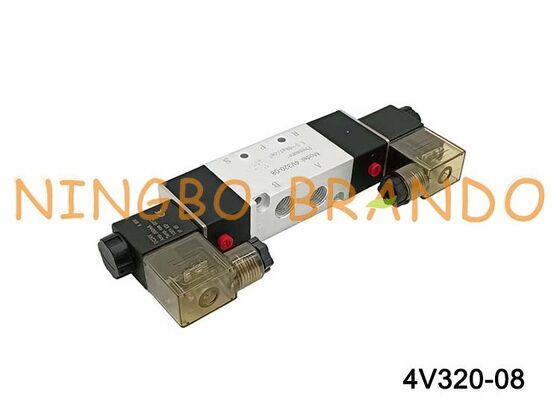 Katup Solenoid Tipe AIRTAC Katup Udara 4V320-08 AC220V 110V DC12V 24V