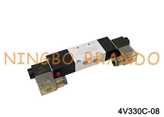 Katup Udara Katup Solenoid Tipe AIRTAC 4V330C-08 DC 12V 24V AC 110V 220V