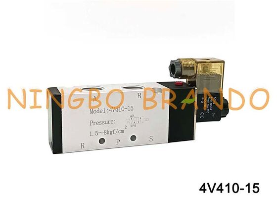 AIRTAC Tipe 1/2 ''Katup Udara Solenoid 4V410-15 12V 24V 110V 220V Kumparan Tunggal 2 Posisi 5 Cara