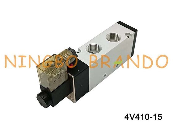 AIRTAC Tipe 1/2 ''Katup Udara Solenoid 4V410-15 12V 24V 110V 220V Kumparan Tunggal 2 Posisi 5 Cara