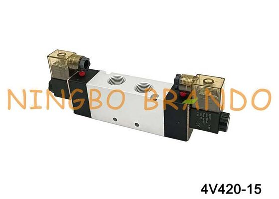 Katup Udara Katup Solenoid Tipe AIRTAC 4V420-15 DC 12V 24V AC 110V 220V