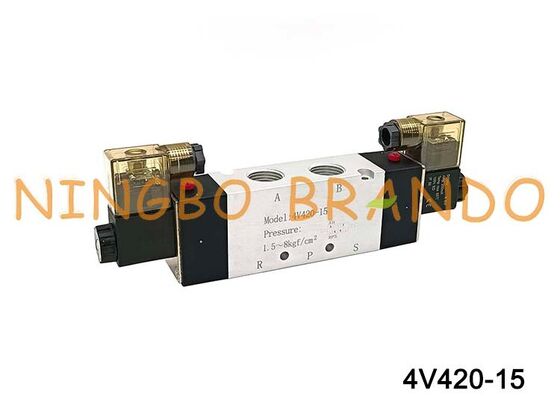 Katup Udara Katup Solenoid Tipe AIRTAC 4V420-15 DC 12V 24V AC 110V 220V