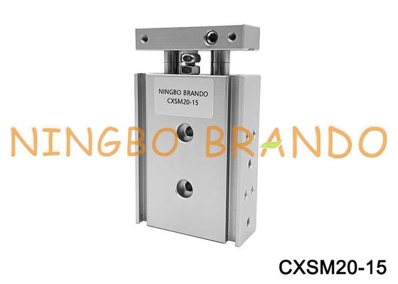 SMC Tipe CXSM20-15 Cyl Panduan Batang Ganda Silinder Udara Pneumatik 20Mm Bor 15Mm Tak