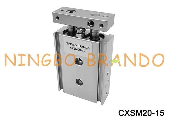 SMC Tipe CXSM20-15 Cyl Panduan Batang Ganda Silinder Udara Pneumatik 20Mm Bor 15Mm Tak