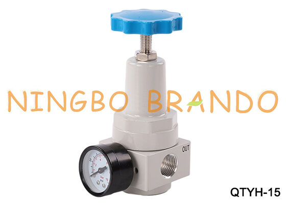 QTYH-15 1/2 ''Pneumatic QTYH Tekanan Tinggi 35 bar Regulator Udara dengan Gauge