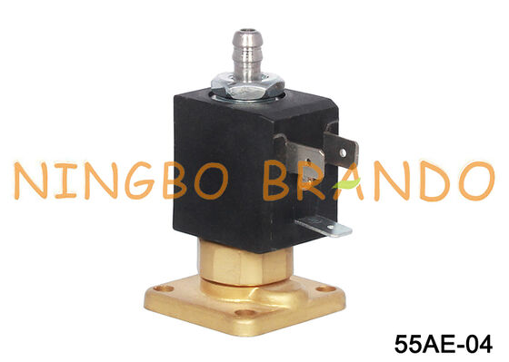 Flange Pembuat Kopi 3 Arah Kuningan Pembuat Kopi Espresso Katup Solenoid Kuningan