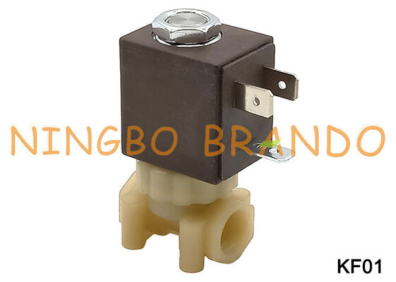 Katup Solenoid Air Plastik PA66 Aman Aman untuk Makanan NC 2 Arah Tipe CEME 1/8 ''2 Arah KF01