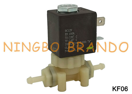 2 Way NC Food Grade Safe PA66 Plastic Water Solenoid Valve DC12V KF06