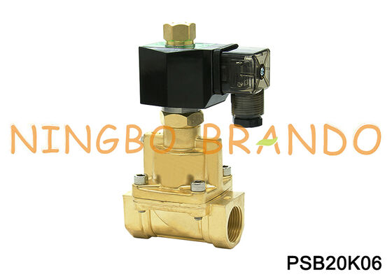 Katup Solenoid Uap 3/4 '' Inci 24VDC Kuningan Biasanya Dibuka