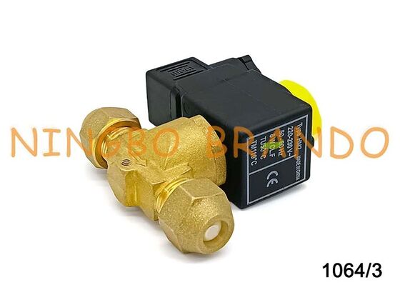 1064/3 Tipe Castel Solenoid Valve 3/8' Flare 1064/3A7 untuk pendingin