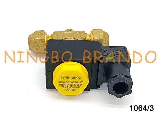 1064/3 Tipe Castel Solenoid Valve 3/8' Flare 1064/3A7 untuk pendingin