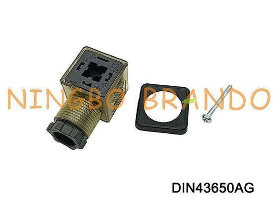 DIN43650A Solenoid Valve Coil Connector 18mm MPM Brown Nylon DIN 43650 Type A