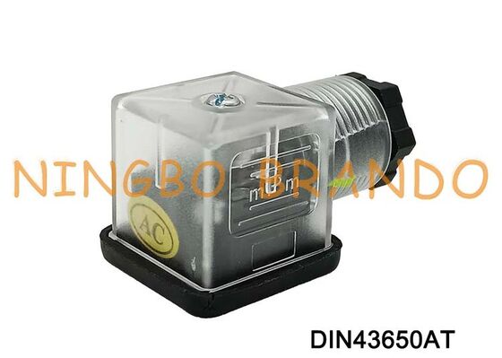 DIN43650A Solenoid Valve Coil Connector 18mm Transparan DIN 43650 Tipe A