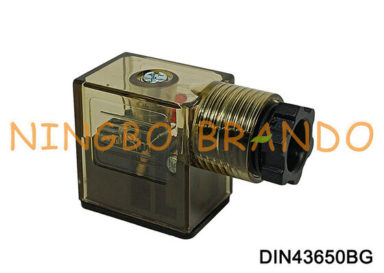 Konektor Kumparan Katup Solenoid DIN43650B Dengan LED DIN 43650 Tipe B