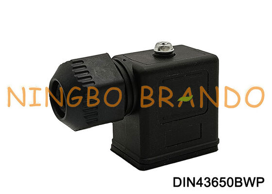 DIN43650B Konektor Coil Katup Solenoid Tahan Air IP67 DIN 43650 Bentuk B