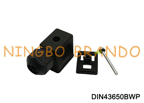 DIN43650B Konektor Coil Katup Solenoid Tahan Air IP67 DIN 43650 Bentuk B