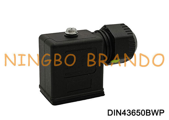 DIN43650B Konektor Coil Katup Solenoid Tahan Air IP67 DIN 43650 Bentuk B