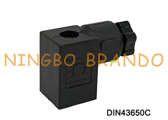 Solenoid Valve Coil Connector DIN43650 C MPM Black DIN 43650 Type C