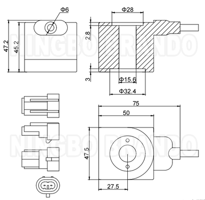 24VDC Solenoid Coil Untuk Bus Truck METATRON Pressure Regulator