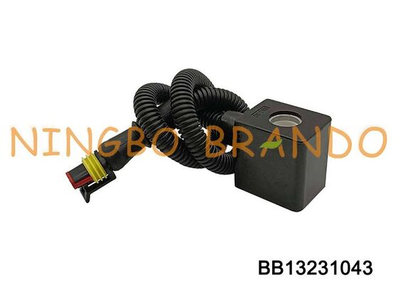 Kumparan Solenoid 12VDC 24VDC Dengan Konektor Steker untuk Suku Cadang Mobil