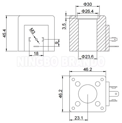 Vickers Tipe 02-101726 02-101728 Kumparan Katup Solenoid Hidraulik 110VAC 220VAC