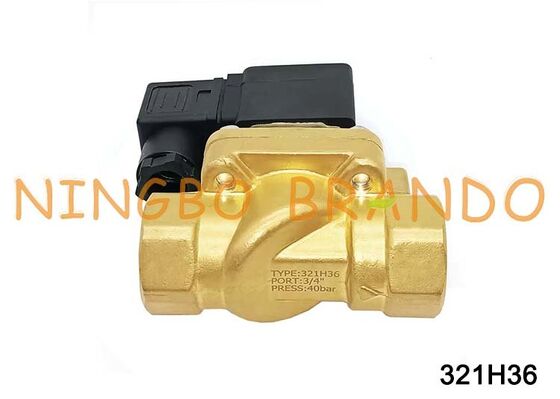 321H36 Parker Type H Series Solenoid Valve 1,5 Sampai 50 Bar Kuningan Katup Tekanan Tinggi
