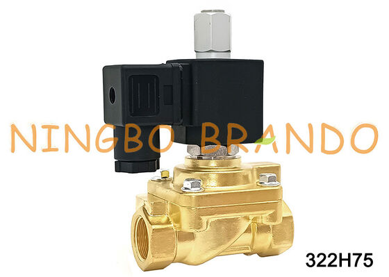 Katup Solenoid Biasanya Terbuka 322H75 G1/2'' 40 bar DC24V AC220V
