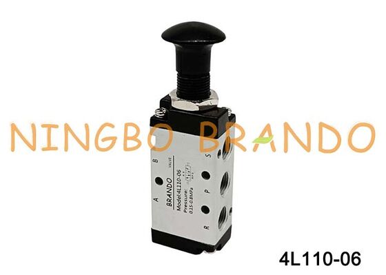 Airtac Tipe 4L110-06 4L Katup Kontrol Udara Dorong-Tarik 5/2 Arah
