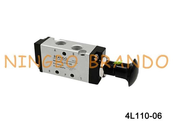 Airtac Tipe 4L110-06 4L Katup Kontrol Udara Dorong-Tarik 5/2 Arah