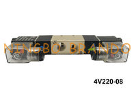 BSPT 1/4 &quot;4V220-08 Jenis AirTAC Pneumatic Solenoid Valve Ganda Listrik Kontrol Cahaya DC24V