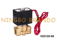1/8 &quot;VX2120-06 1/4 '' VX2120-08 Kuningan Solenoid Valve Untuk Gas Minyak Air Jenis SMC 220 V 24 V