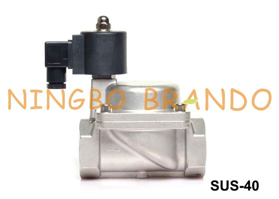 1 1/2 '' 2 Arah Biasanya Tertutup Solenoid Valve Stainless Steel 24V 220V