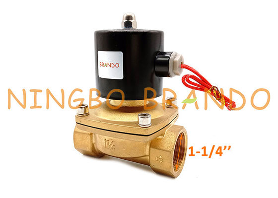 UW-35 2W350-35 1-1/4 Inch Kontrol Aliran Kuningan Katup Solenoid Kuningan