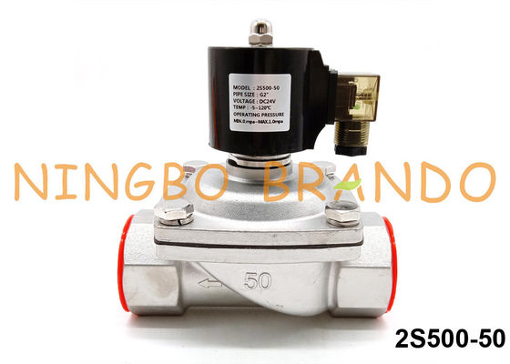 2S500-50 2 Inch Stainless Steel 304 Katup Solenoid Listrik 24 Volt