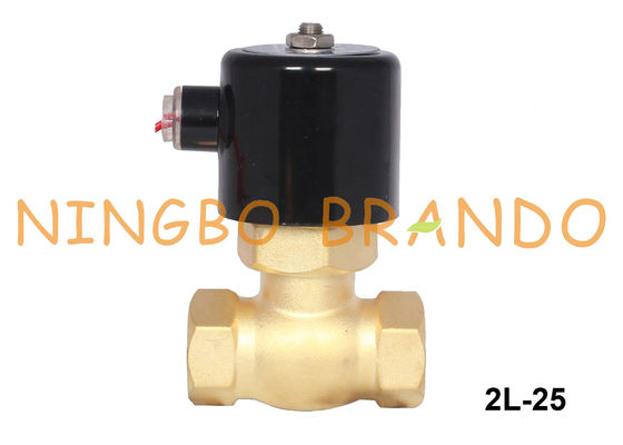 2L-25 1 Inch Suhu Tinggi Uap Kuningan Solenoid Valve 24VDC 220VAC