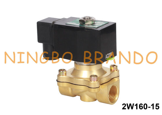 1/2 Inch 2 Way Biasanya Tertutup Air Kuningan Solenoid Valve 24V 220V