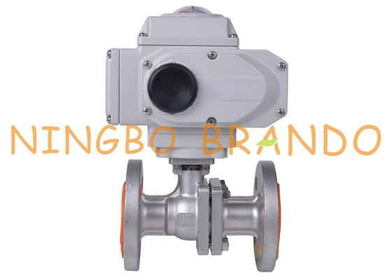 2 ''DN50 Flanged Electric Actuator 2 Piece Ball Valve Stainless Steel