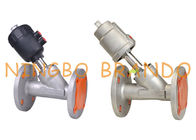 Y Type Pneumatic Flanged Angle Seat Valve Stainless Steel