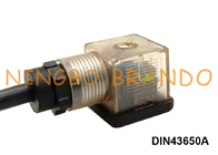 DIN 43650 Membentuk Konektor Coil Solenoid Valve Dengan Kabel DIN 43650A