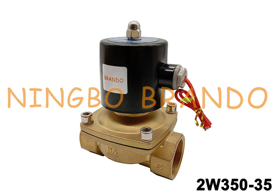 240V 1-1/4 ''Air Air Kuningan Solenoid Valve 2W350-35-240V AC