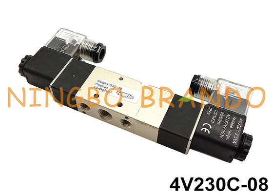 5/3 Way 1/4 '' Pneumatic Air Control Solenoid Valve 4V230C-08