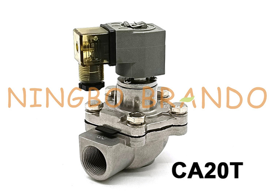 CA20T Goyen Type Pulse Jet Valve Solenoid Threaded Seri T Sudut Kanan