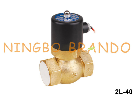 2L-40 1-1/2 '' DN40 Uap Panas Suhu Kuningan Solenoid Valve 24VDC 220VAC