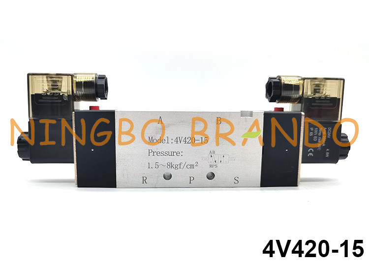 4V420-15 Airtac Type Pneumatic Solenoid Valve 5/2 Cara 24VDC 220VAC