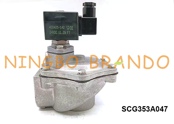 1.5&quot; SCG353A047 Sudut Kanan Diafragma Integral Pilot Pulse Valve 12VDC 24VDC 110VAC 220VAC